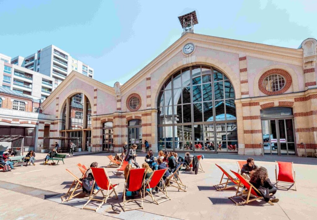 Les Grands Voisins group of artists at The CENTQUATRE-PARIS in Paris, France