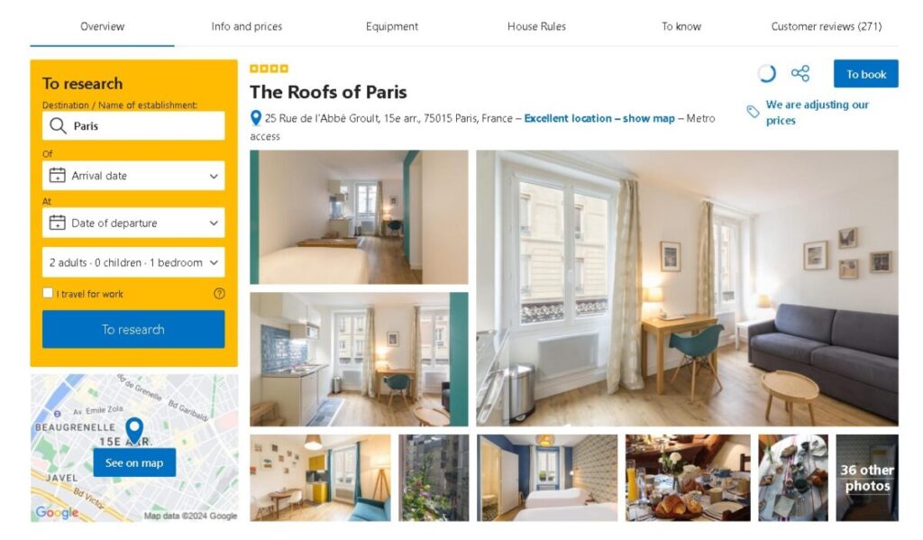 Booking Les Toits de Paris in Booking.com