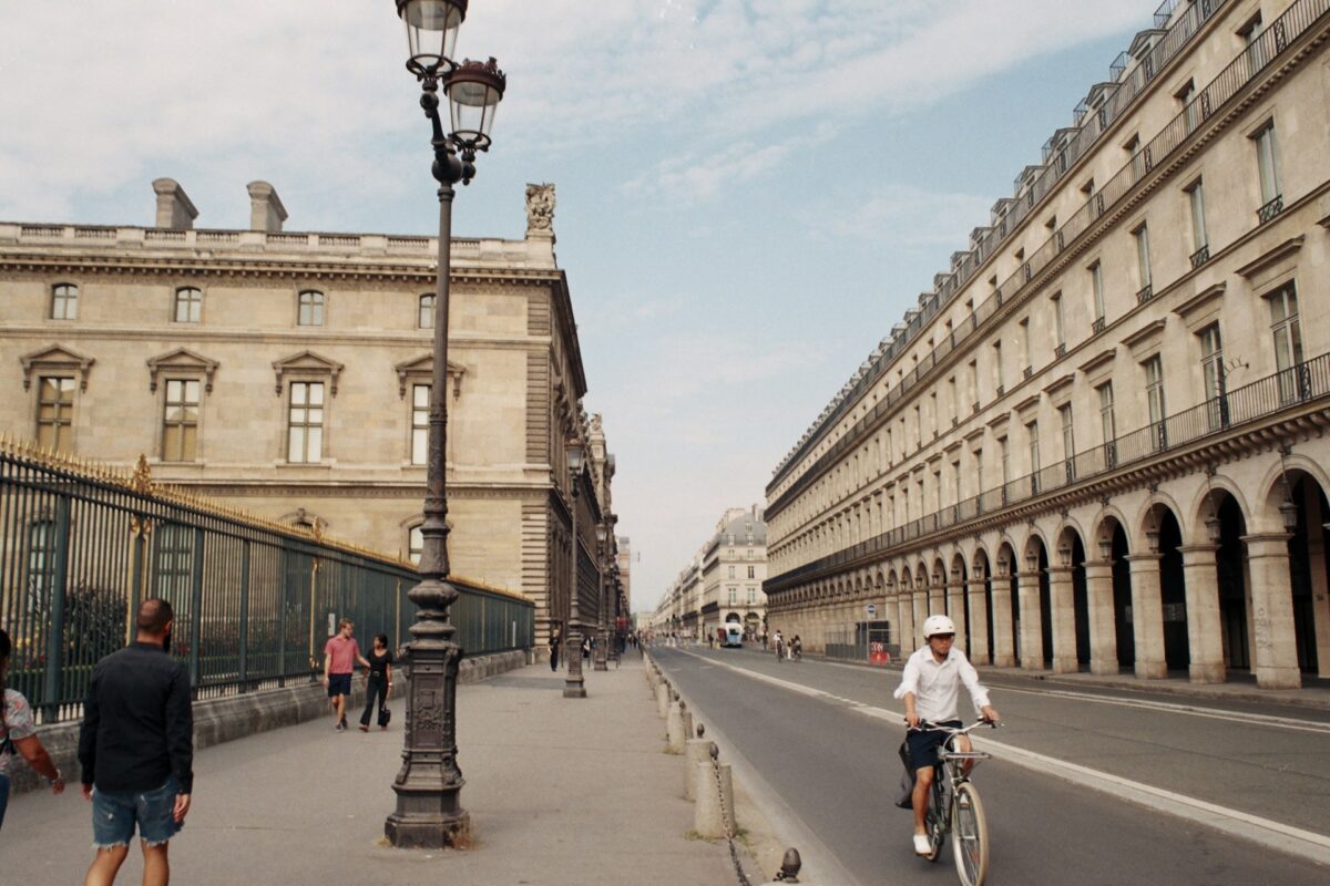 Biking around the Louvre – Rivoli in Paris, France