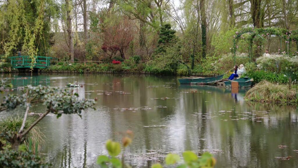 View of Monet's Garden in Giverny, France, as shown in Emily in Paris, season four, episode two