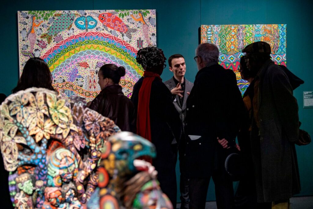 Visitors checking out the exhibit in Musée du quai Branly - Jacques Chirac