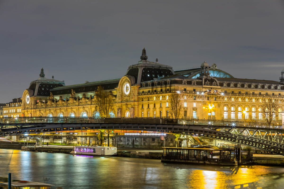Orsay museum in Paris at night