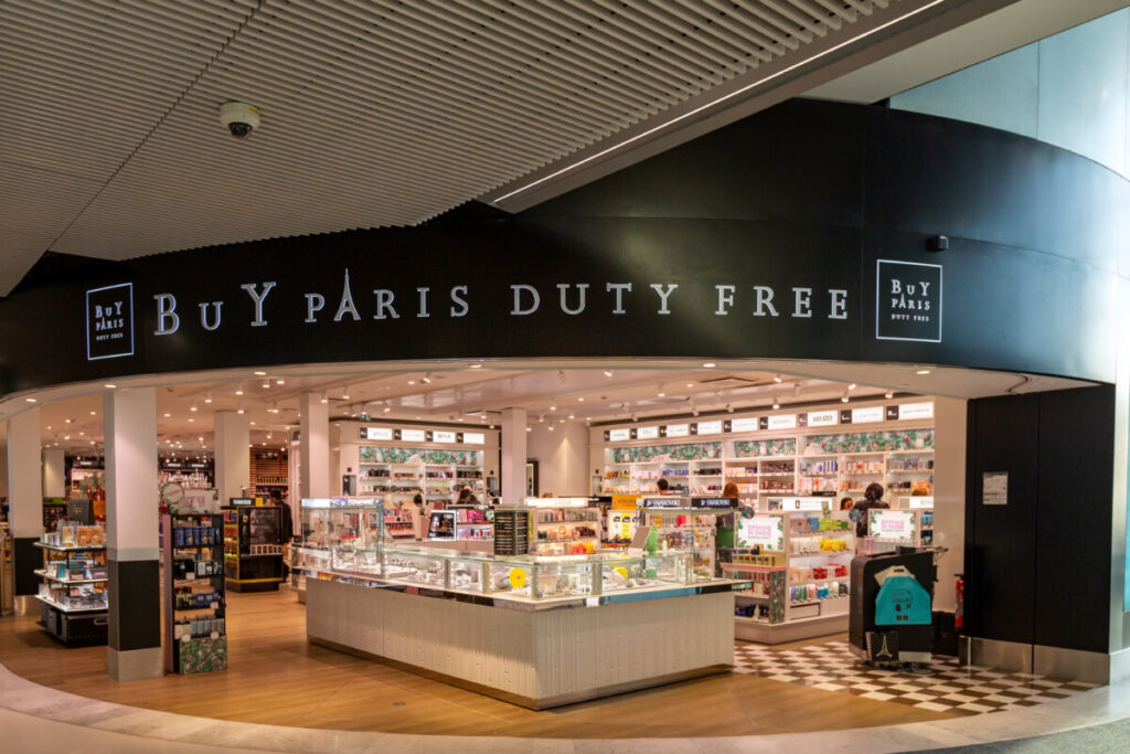 Duty free in Paris Charles de Gaulle Airport in Roissy-en-France, France