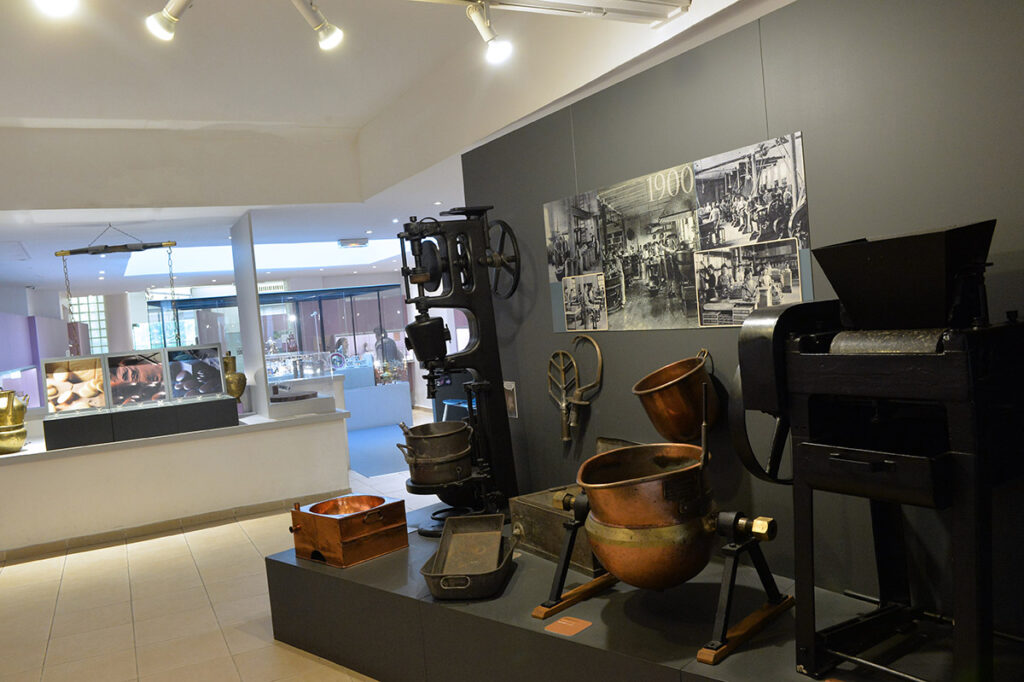 Interior and exhibit at Paris Gourmet Chocolate Museum