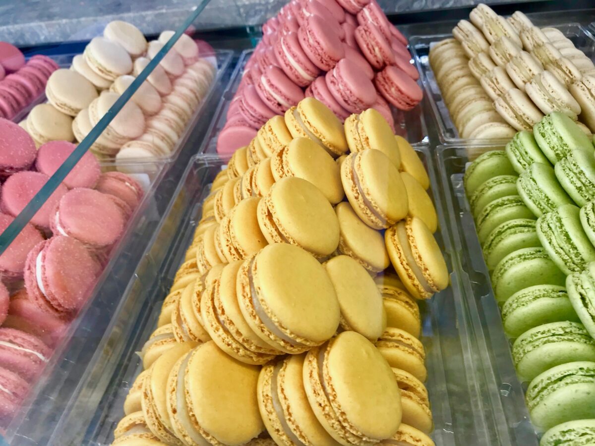 Colorful macarons in Paris, France