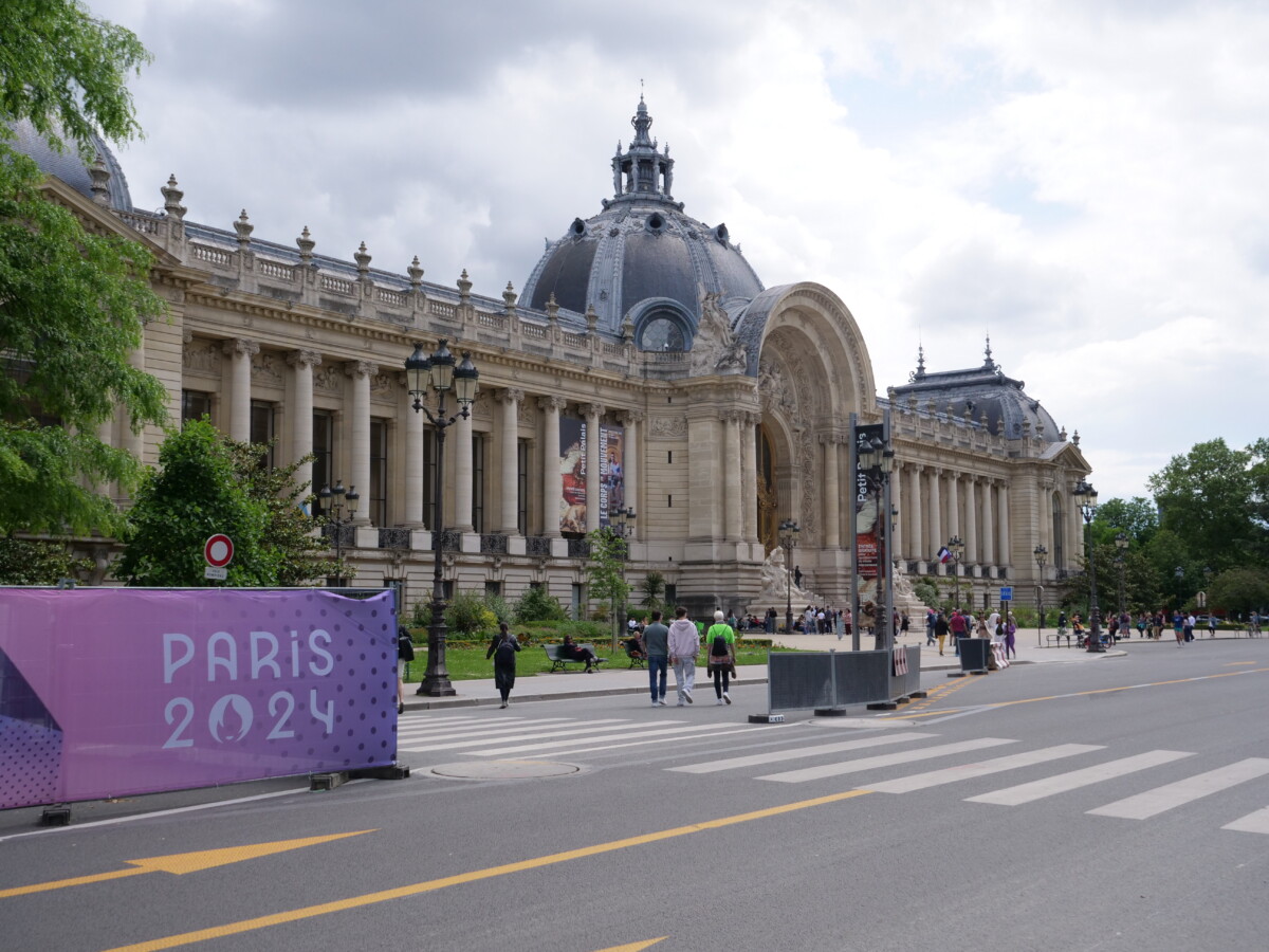 Some preparations for the Olympic games at Petit Palais, near the Champs Elysées.