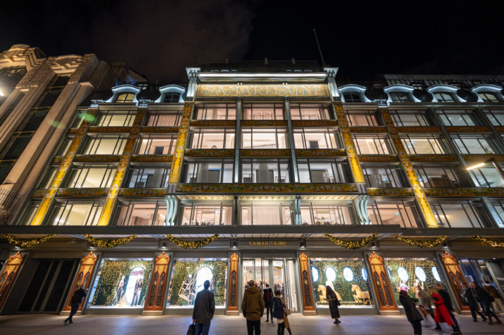 Front and exterior of the Samaritaine Department Store in Paris, France