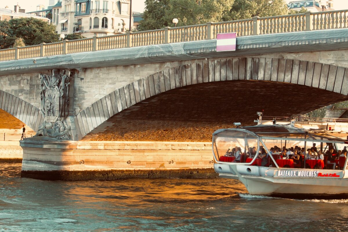 Boat ride in Seine river Paris, France