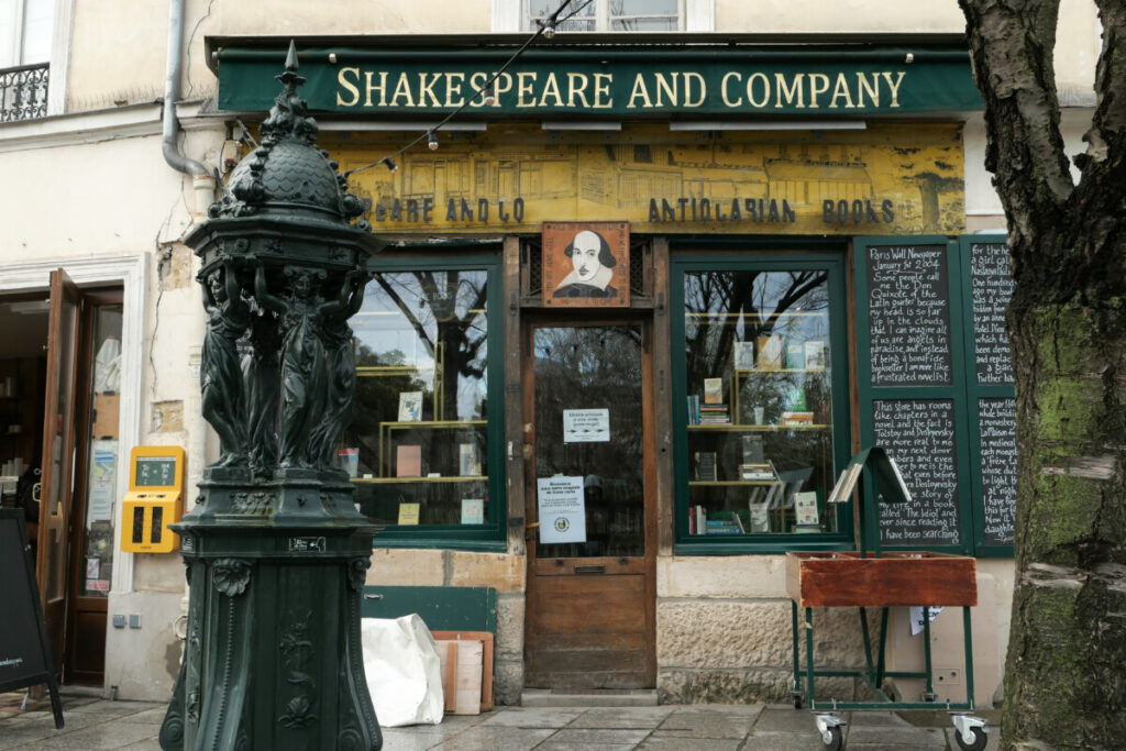 Shakespeare & Company Bookstore in Saint Michel district, Paris, France