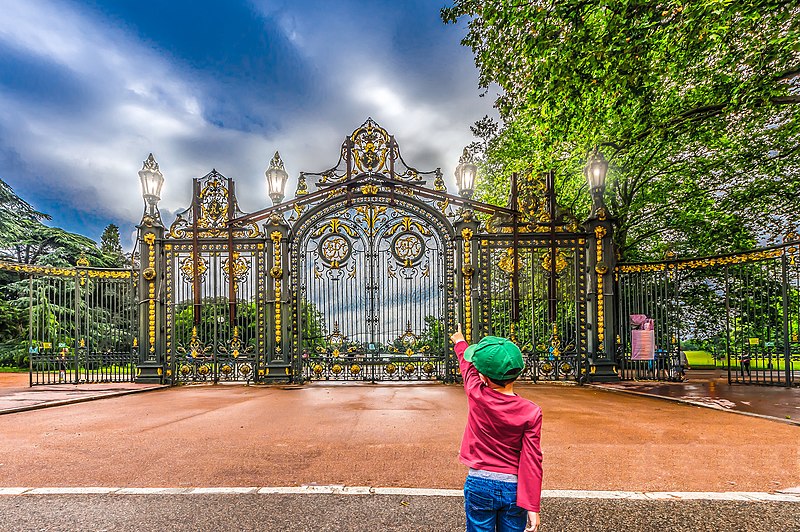 Gate at Tête d'Or Park in Lyon, France