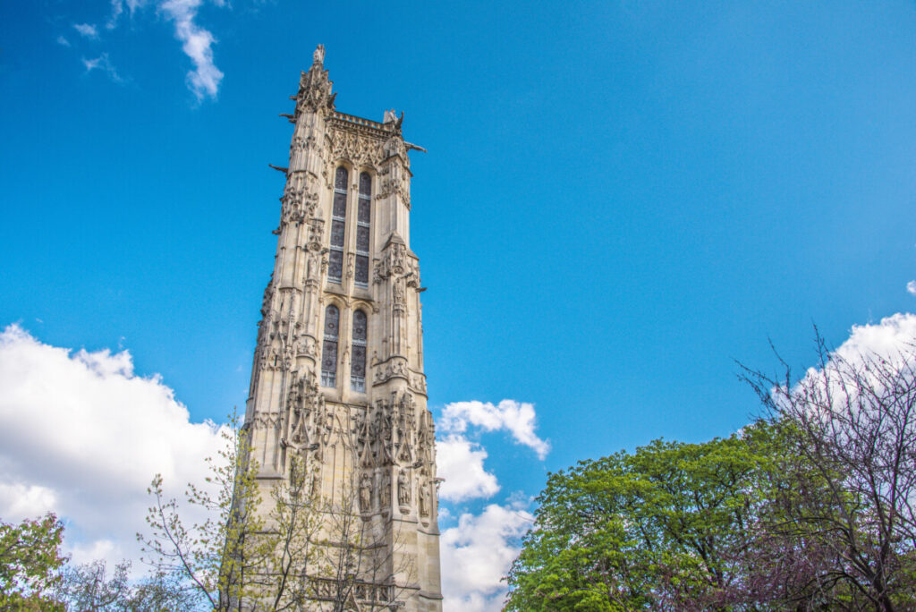 Skyline and Tour Saint Jacques, Paris, France