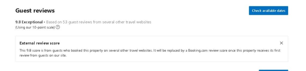 Villa Parisiata ratings in Booking.com